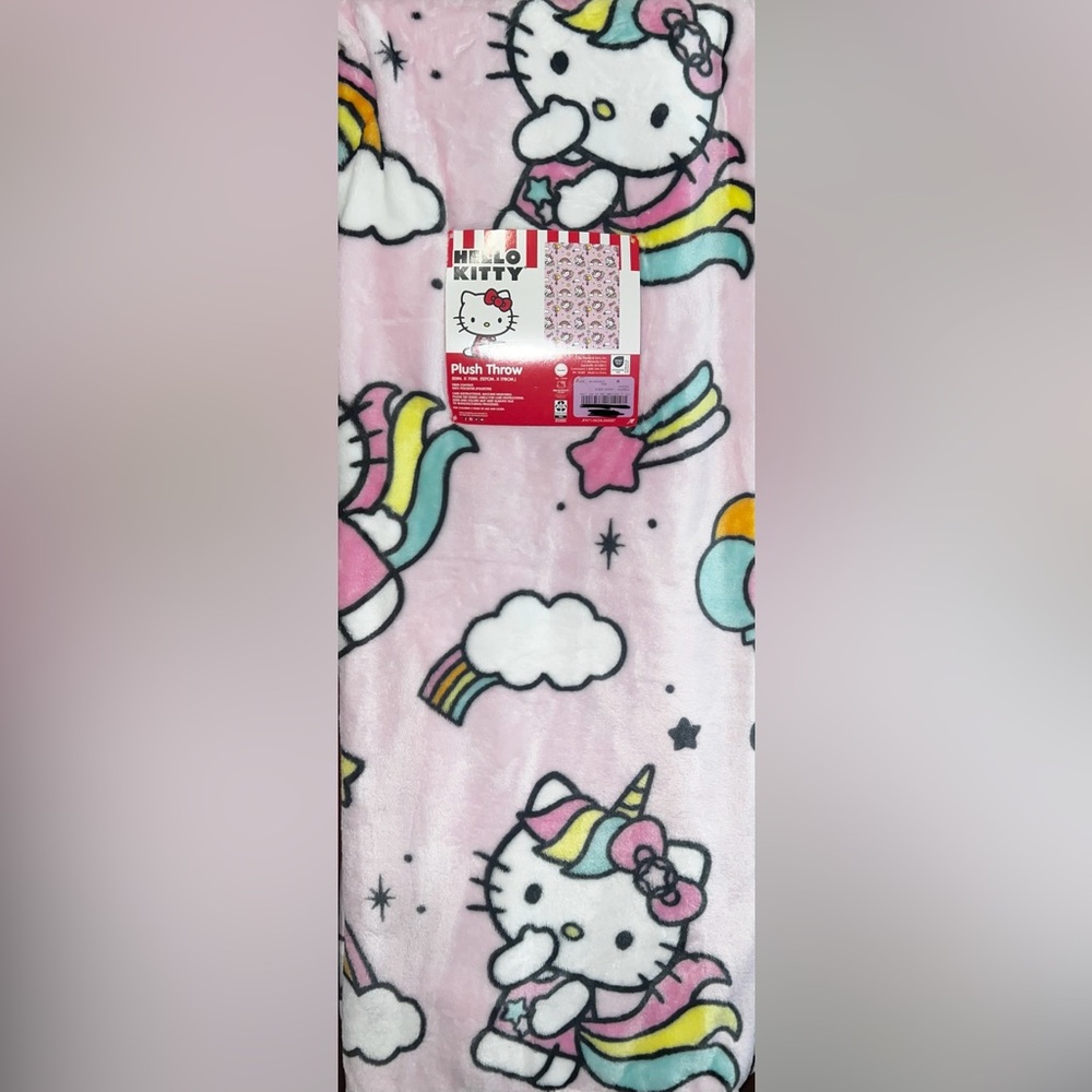 Hello Kitty Unicorn Blanket 50in x 70in